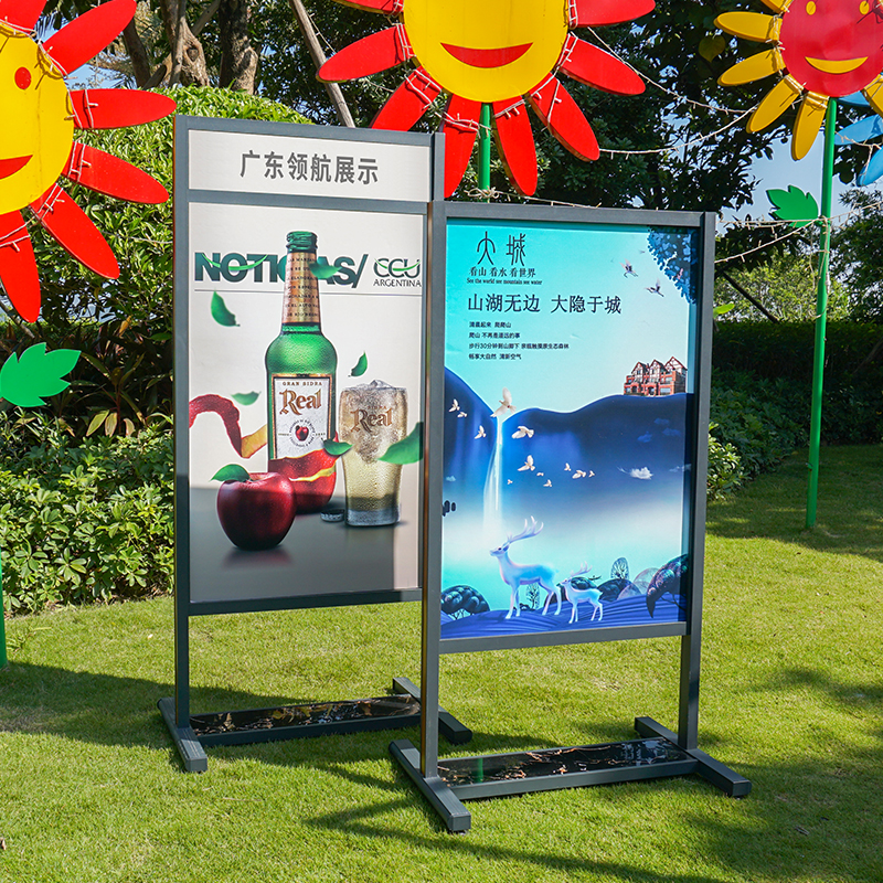 热销kt板广告牌展示牌双面立牌宣传支架制作海报架落地式户外动漫