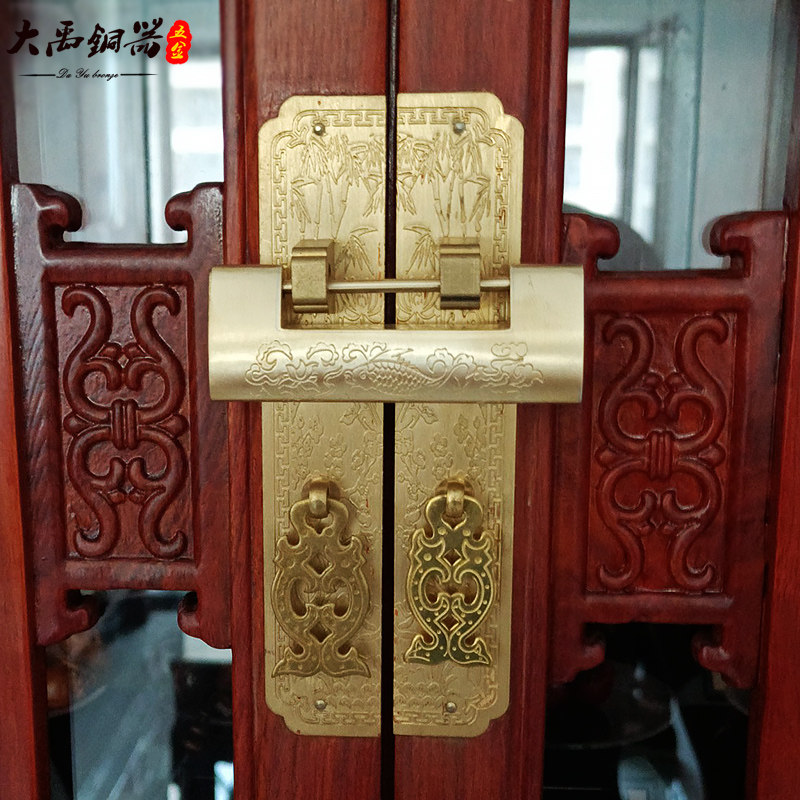 热销仿古铜锁老式纯铜复古黄铜小锁头木箱子柜门挂锁中式古代锁铜