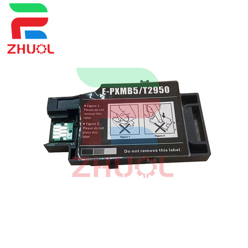 适用 爱普生 WF-100 废墨仓 EPSON T2950 E-PXMB5墨盒PX-S05B S05W WF100维护箱WF-110打印机废墨收集盒 芯片
