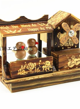 速发爆款厂家直销木制小车跳舞音乐舞车会跳风小鸟风鸟木质工艺品