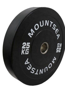 速发全胶杠铃举黑色家用健身房深蹲硬拉环重橡胶片保片高弹奥杆哑