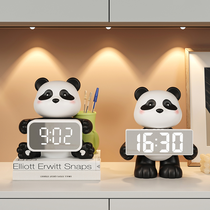 速发高颜值电子时式钟面小闹桌创意数字时钟表摆台摆放钟客厅摆件