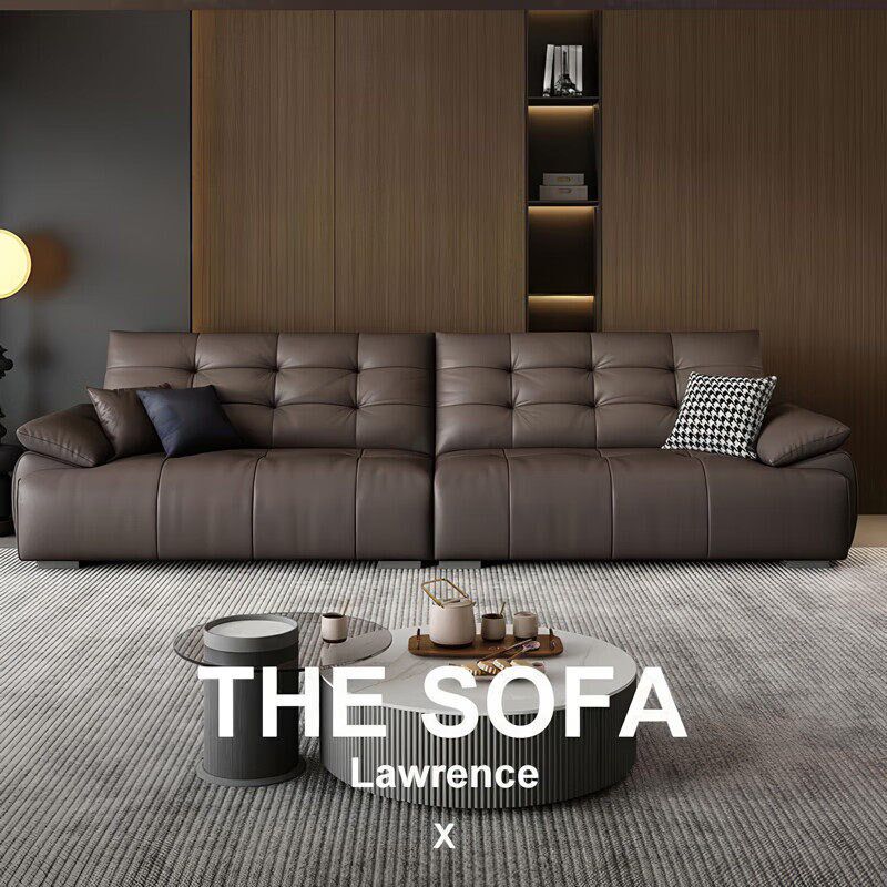 速发真皮沙发劳伦斯云朵头层牛皮大黑熊2026新款客厅极简大小户型