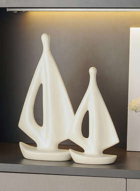 速发一居风顺帆船家帆饰品摆件轻奢装档高级感小众客厅电视柜酒柜