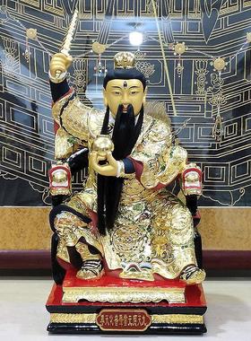 雷公雷神雷祖香樟木雕九天应元雷声普化天尊彩绘神像长生大帝