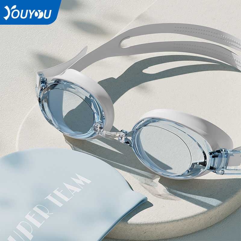 速发泳镜防水防雾高清装业带度数男士专视游泳泳帽套装潜水近备