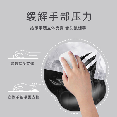 现货速发玩家国度ROG垫手腕垫硅胶垫软滑鼠垫个性办公桌垫腕托护