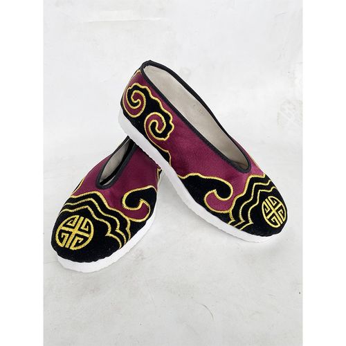 速发布鞋高功效道鞋士道布面织花太极鞋表演子具练功鞋圆口十方鞋