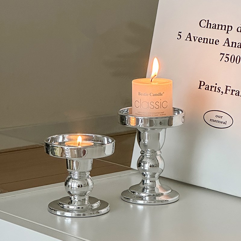 速发高级轻奢复古香薰台品饰装座台摆件拍照道具家用烛光晚餐