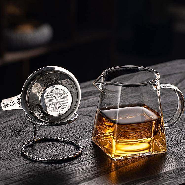 304不锈钢茶漏过滤网公杯套装耐热高硼硅加厚玻璃公道杯分茶,餐饮具,公道杯,淘宝优惠券,粉丝福利购,淘宝优惠卷