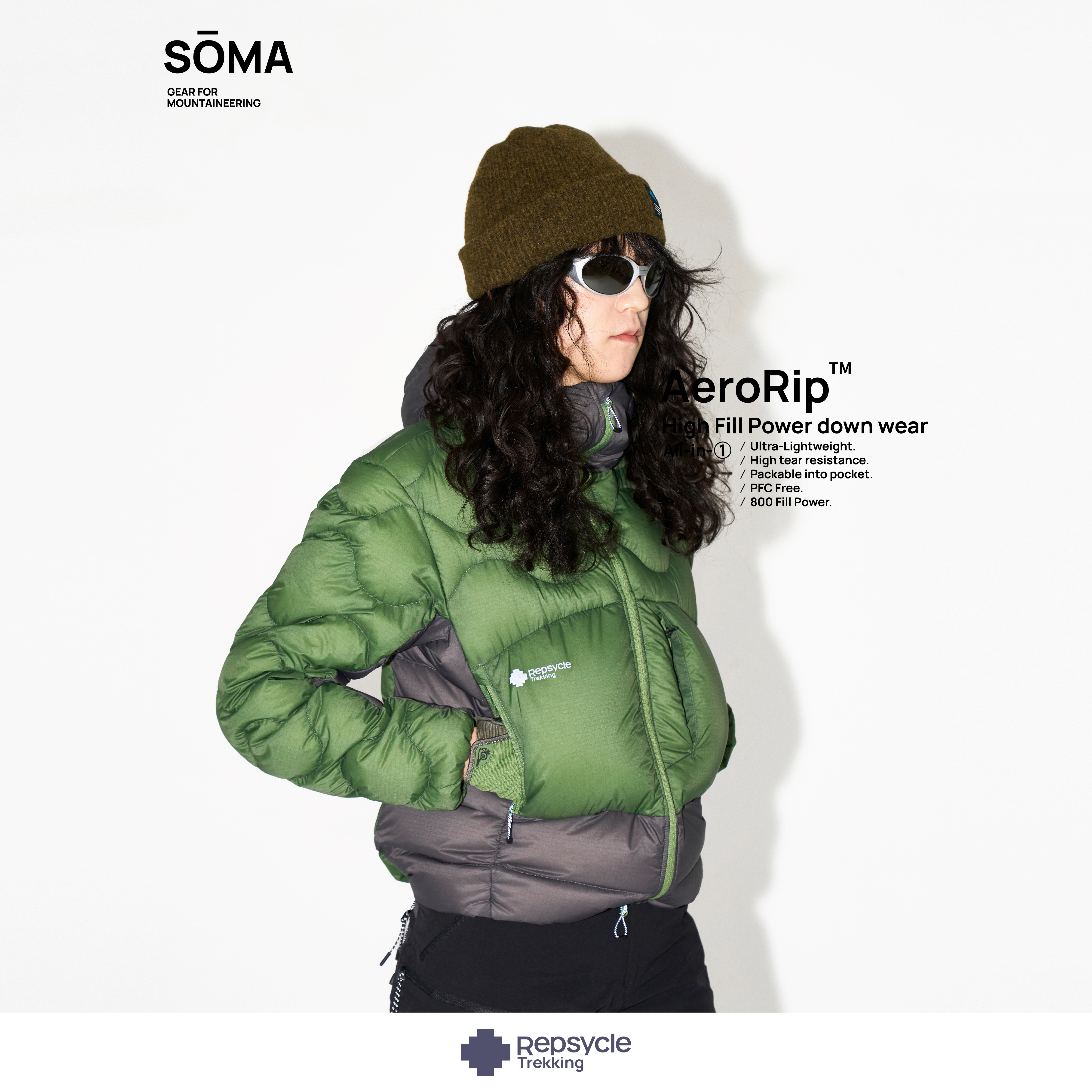 AreoRip超轻高效核心保暖户外长袖连帽羽绒服-SOMA