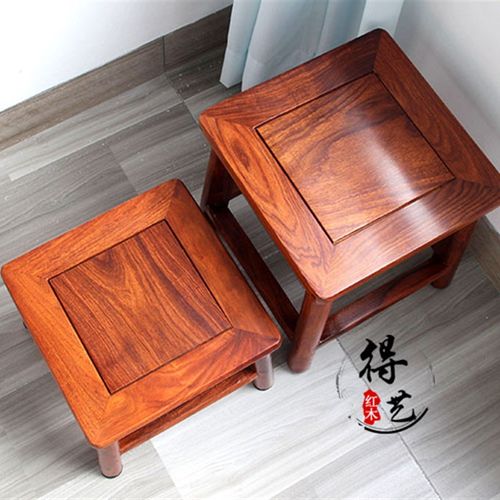 红木沙发底小矮凳刺猬紫檀t花梨木茶几小方凳家用实木儿童板凳高2