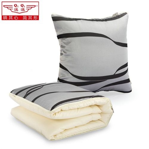 淇淇汽车抱枕被子两用多功能x车内靠垫枕头车用车载纯棉夏凉空调