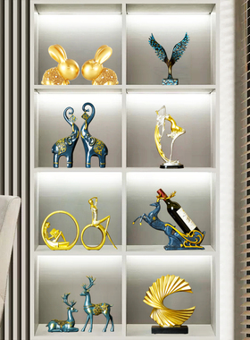 家居客厅酒柜电视柜装饰品摆件乔迁新居H轻奢高档柜子摆设组合套