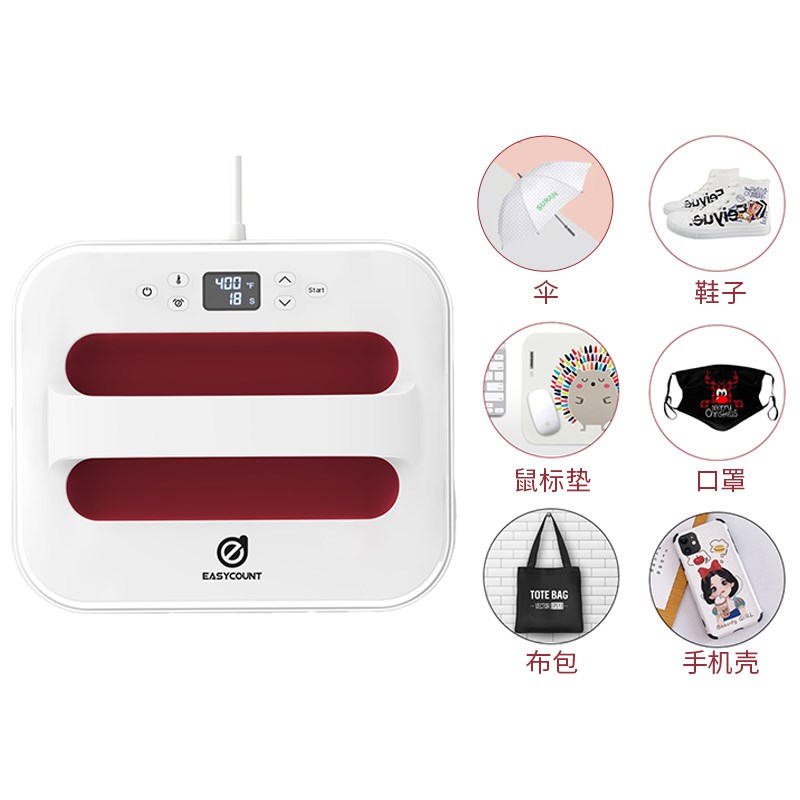 外贸款1c2英寸大尺寸手持数码热压机烫画机电熨斗烫图烫标包邮