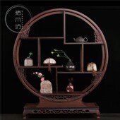 实木展示架摆件博古架 多宝阁 鸡翅木小博古架i茶壶架子 红木中式