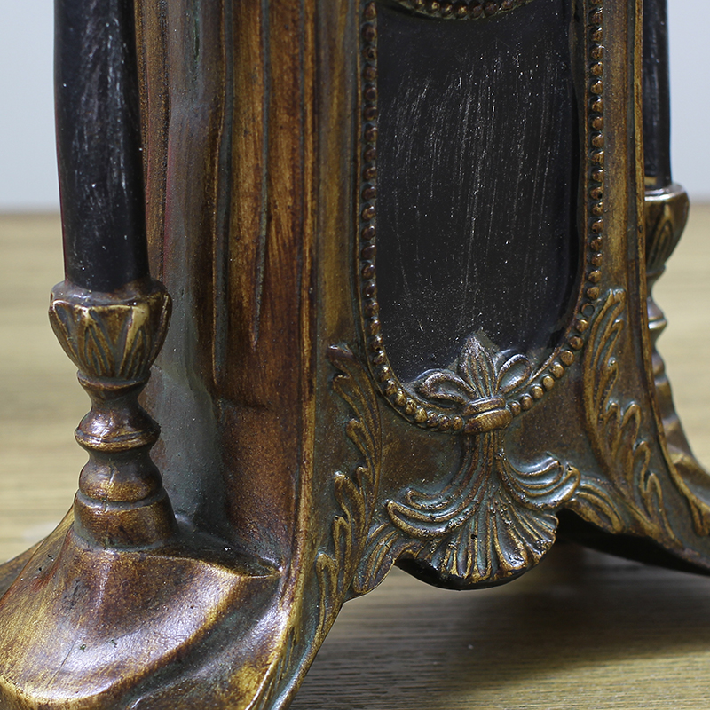 欧式钟表b客厅时钟摆件大号坐钟复古仿铜金色座钟美式仿古台钟包