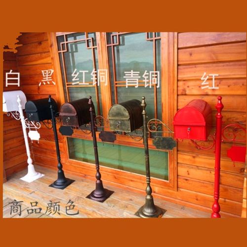 欧式铁艺别墅信箱信报箱邮筒室外防雨收件箱明信片箱婚.庆道具邮