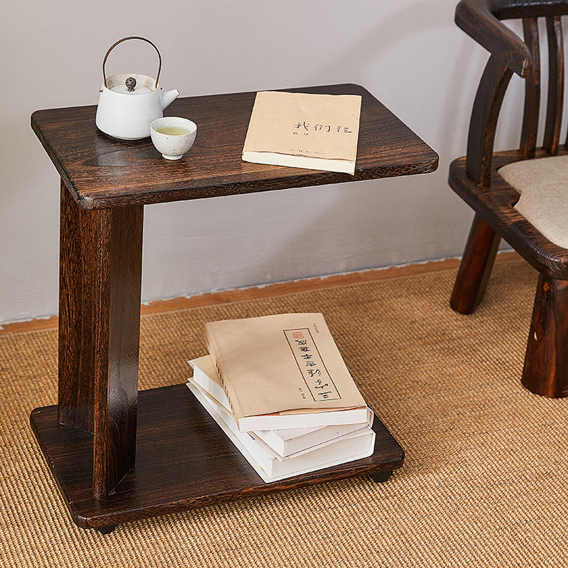 实木沙发边几带轮子可移动长方形客厅角几床头桌子阳W台简约小茶