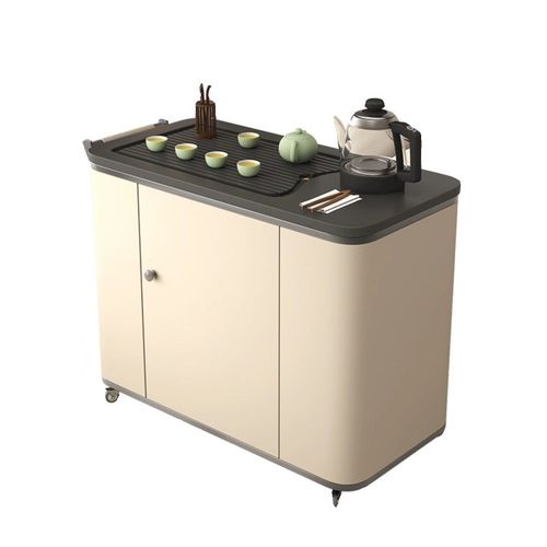 轻奢阳台移动茶i车乌金石茶桌家用小户型功夫茶台长方形推拉煮茶