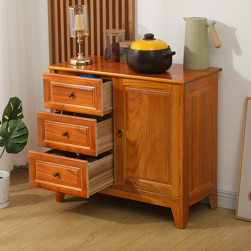 斗柜纯实木收纳储物柜美式家x用客厅卧室小柜子餐边柜床边柜三斗