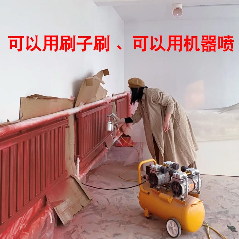 铁红故宫红刷木漆砖红水性木器漆刷木头木门佛堂祠U堂油漆翻新改
