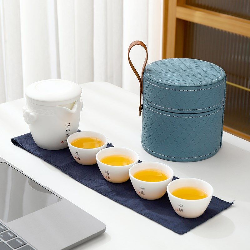 羊脂玉旅行功夫茶具套装户外快客杯家用白瓷便携快客X杯陶瓷泡茶,餐饮具,功夫茶具,淘宝优惠券,粉丝福利购,淘宝优惠卷