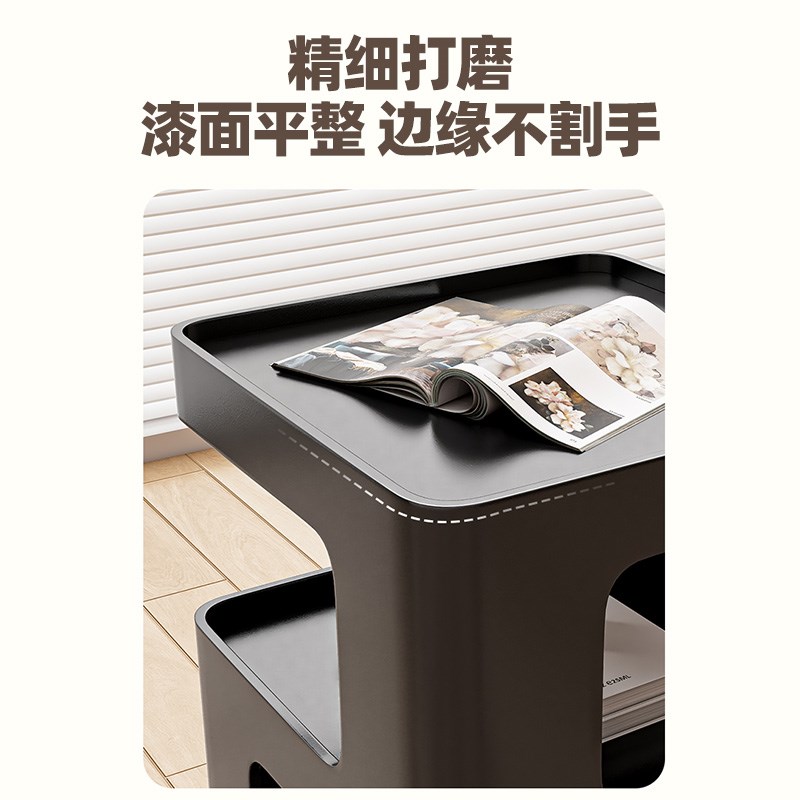 沙发边几轻奢高级感客厅可移动x茶几小推车床头置物架边柜2024新