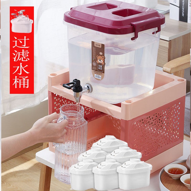 水桶带龙头纯净桶过滤净水壶1z0升茶台蓄储水果汁奶茶桶滤芯桶装