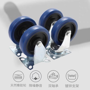 静音双层多层小推车仪器车两z层工具车护栏拉货车仓库平板清洁