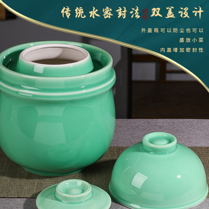 景德镇泡菜坛子家用n酸菜罐带盖子土陶腌菜密封罐小号咸菜保鲜储,厨房/烹饪用具,泡菜罐/坛,淘宝优惠券,粉丝福利购,淘宝优惠卷