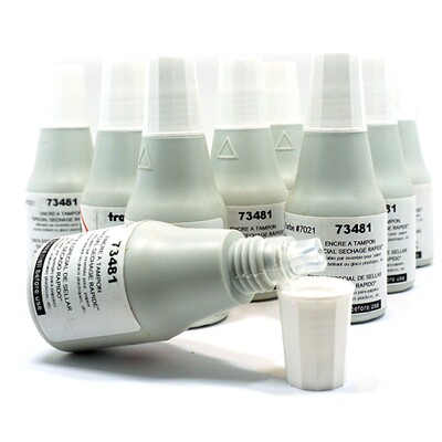 Trodat卓达7021速干印油 快干铜版纸不干N胶标签适用不灭印油白色