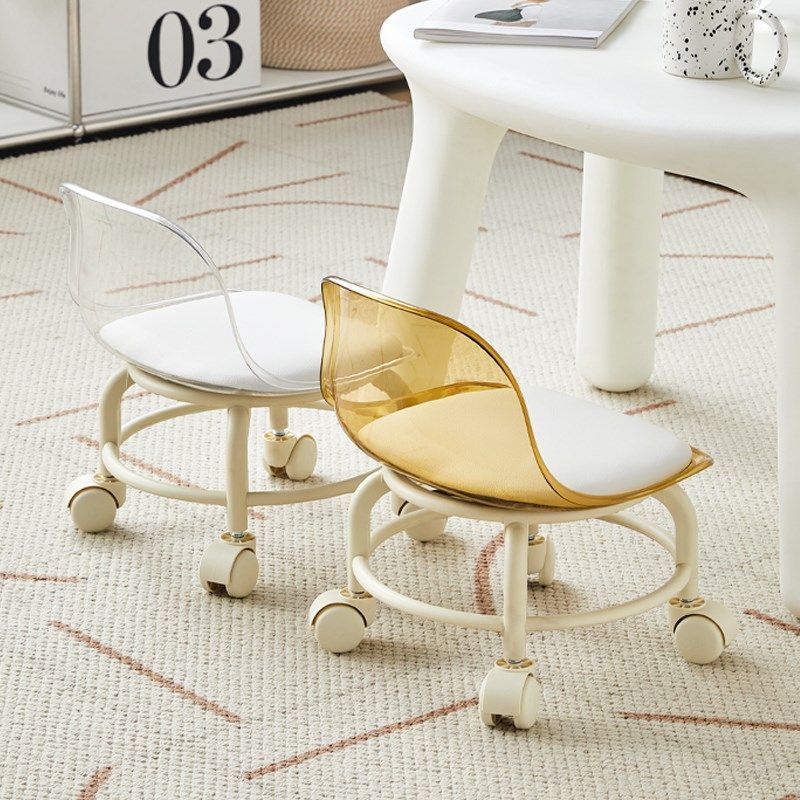 亚克力小凳子g万向轮滑轮矮凳带轮家用静音小椅子儿童学步靠背椅,住宅家具,万向轮凳,淘宝优惠券,粉丝福利购,淘宝优惠卷