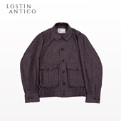 英国MOON进口面料A2翻领长袖 飞行员商务休闲夹克粗纺羊毛休闲外套