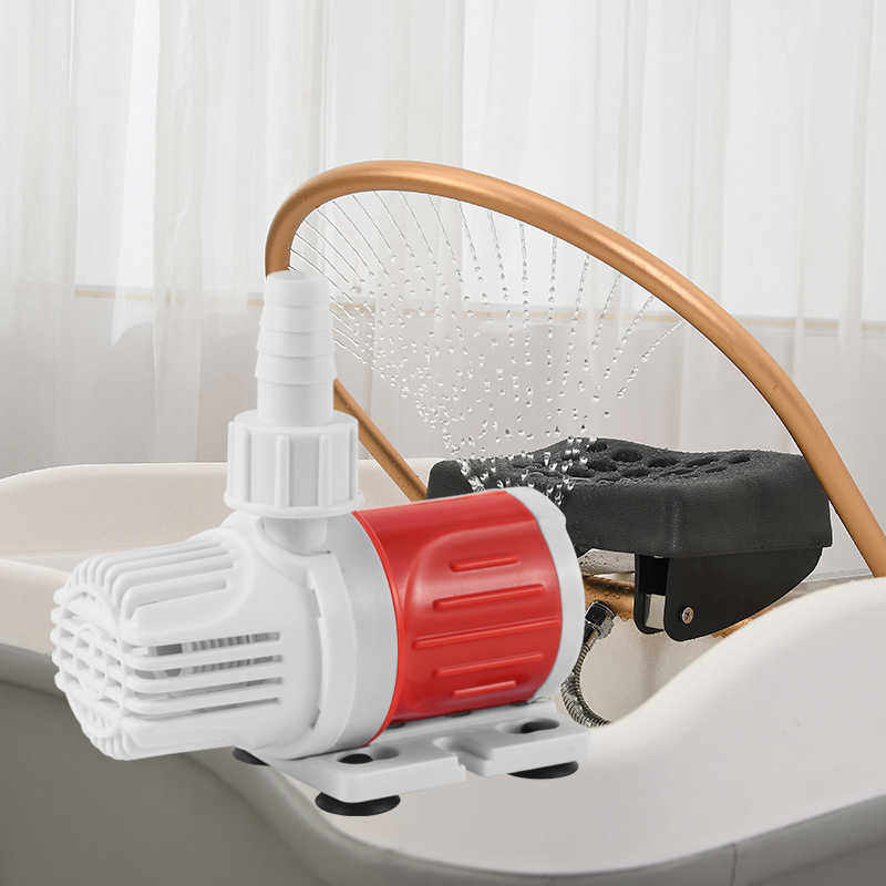 12V洗头疗机水泵24V小型抽水泵移动洗澡机冲凉泵四分口耐高温刷