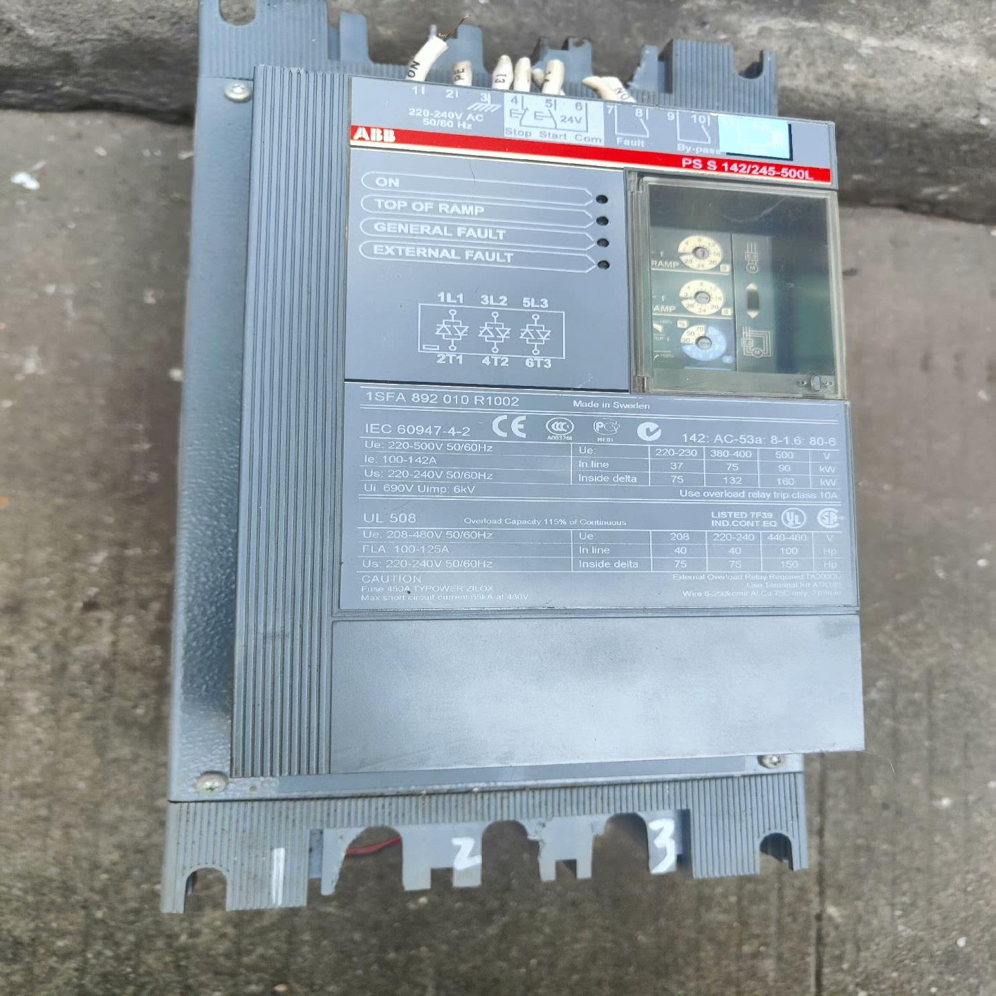 (询价)ABB 75KW 软启动器  PS S 142/245-50