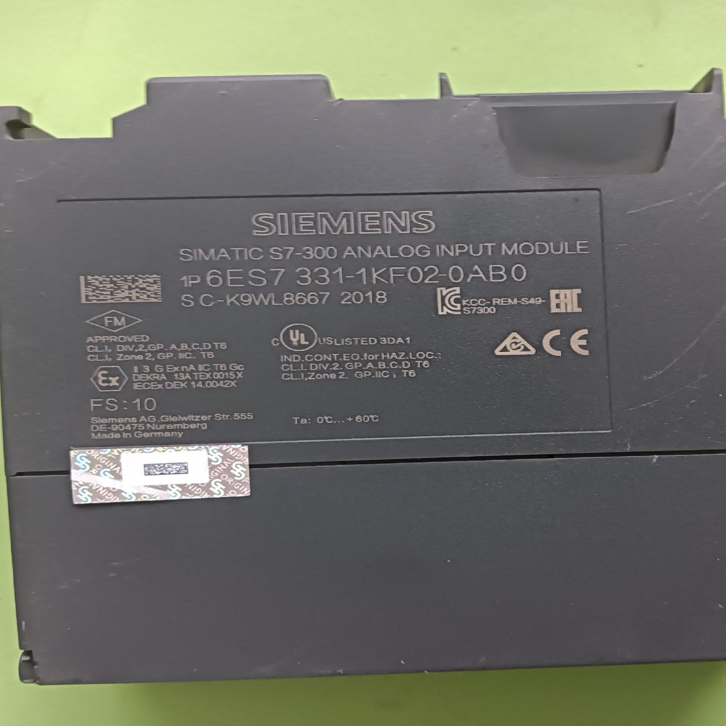 议~西门子模拟量输入模板模块6ES7331-1KF02-0AB0