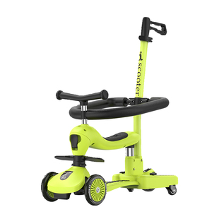 酷骑滑板车儿童1—3-6岁宝宝六合一滑滑车可坐可推婴儿学步溜溜车