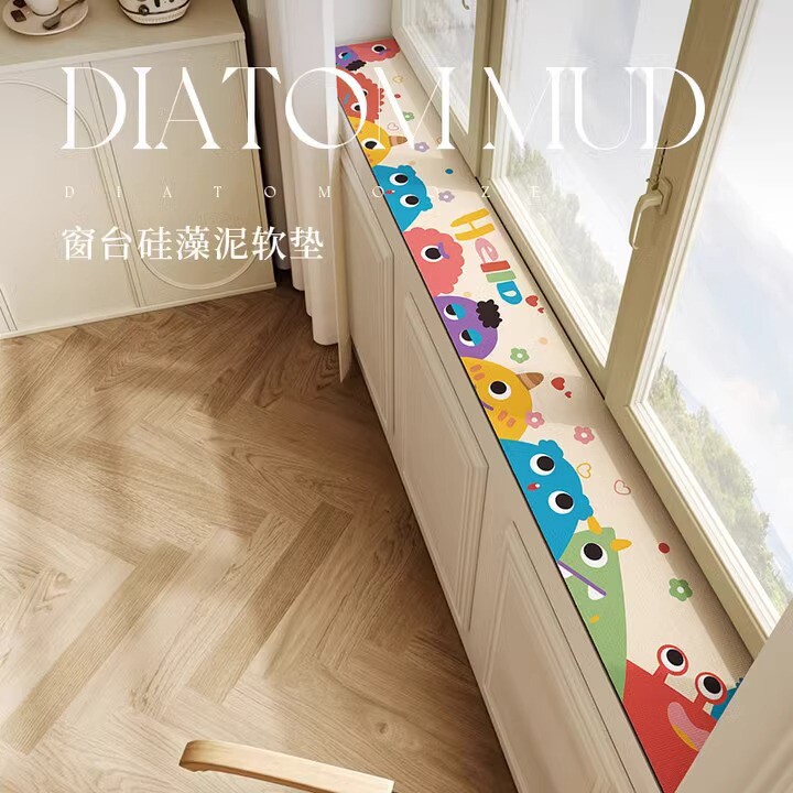 窗台防护垫极窄飘窗垫边沿保护垫硅藻泥吸水防尘垫子阳台改造神器