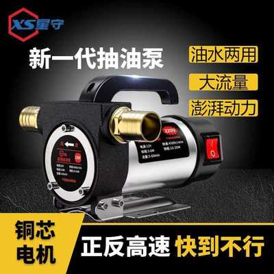 自吸泵油机水泵220v油泵12v24v加油机抽水电动加油小型柴油自动抽