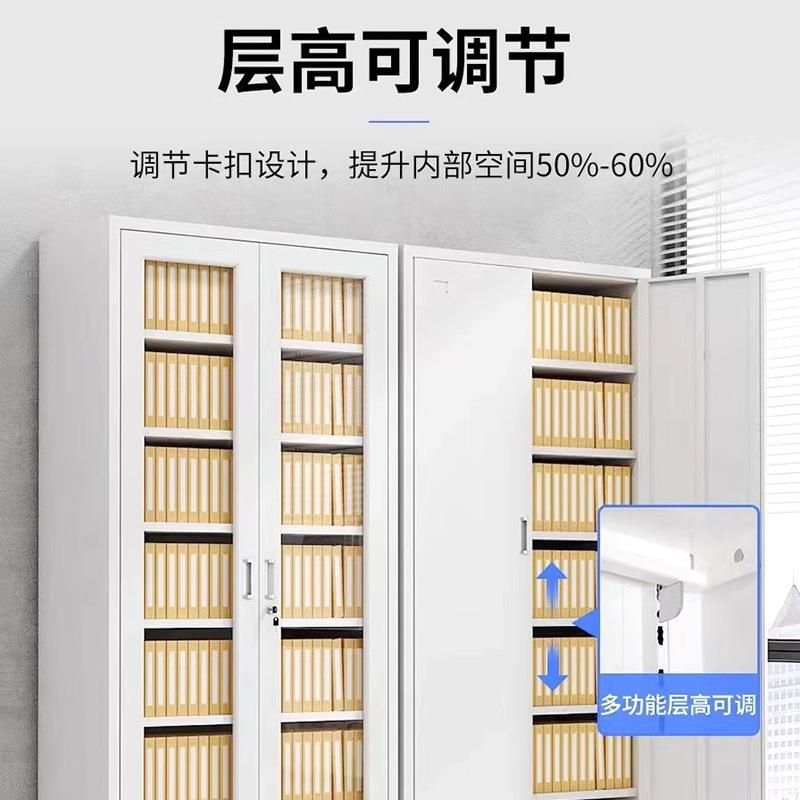 钢制文件柜财务办公资料档案存放柜办公室铁皮柜带锁落地储物柜