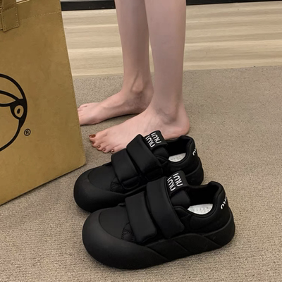 厚底松糕增高丑萌大头小白鞋子女