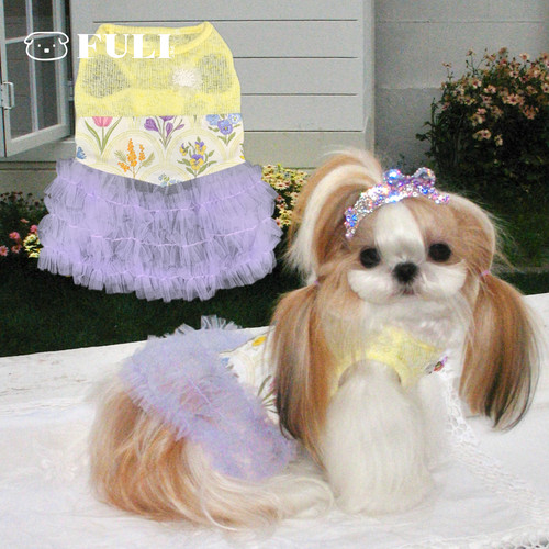FULIPET「普罗旺斯」蛋糕纱裙.花园系列.西施犬马尔济斯比熊