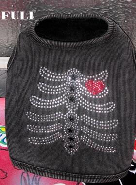 FULIPET「骨头背心」.朋克系列.西施犬马尔济斯比熊雪纳瑞