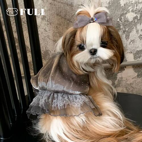 FULIPET「暗夜星河」闪钻挂脖裙.假日系列.西施犬马尔济斯比熊