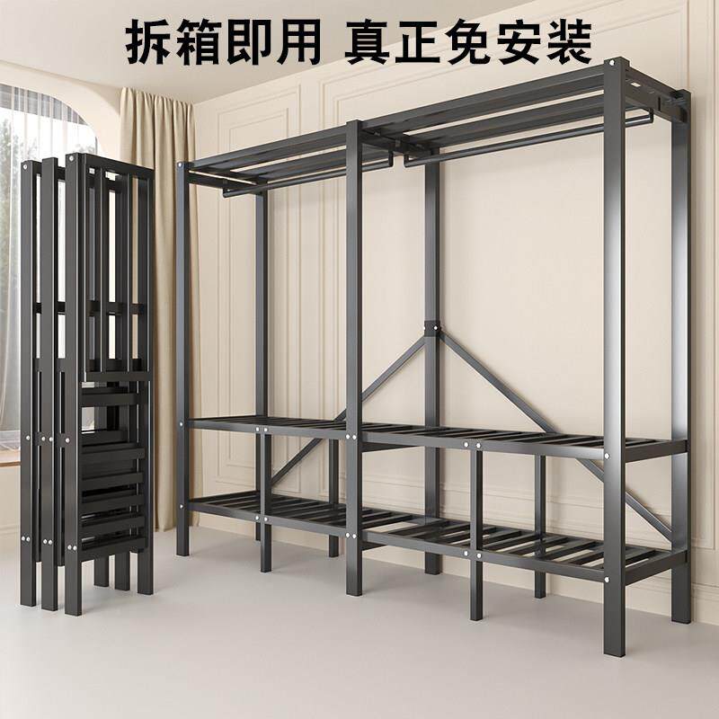 布衣柜加厚加款粗全钢架衣柜2卧室用026新简易衣柜加厚结家实耐用