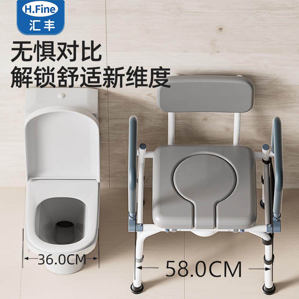 /坐老人坐便器大体重动马桶可携式大号家用加结实痰盂移加宽大便