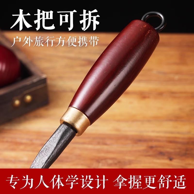 无正宗章丘传统手锻铁底锅烙饼专用厚涂层不粘平锅电加磁炉通用锅