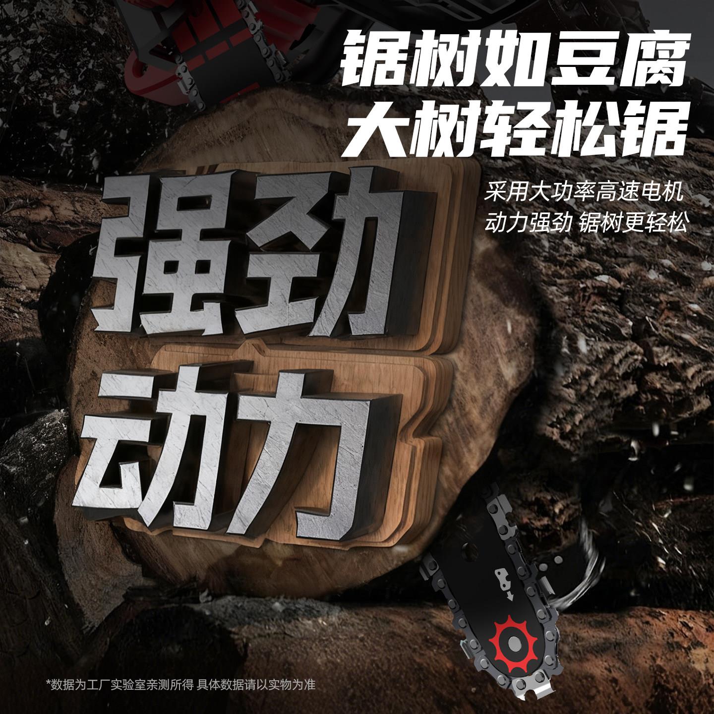 16寸无D16E高速刷高速锂电锯家持用锯树电大功率伐木锯充电式手大