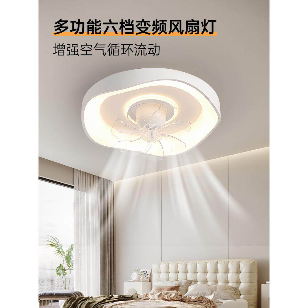 卧室吸顶风扇灯2025新款新型用客厅餐厅童房吊间摇LXP头家扇灯一